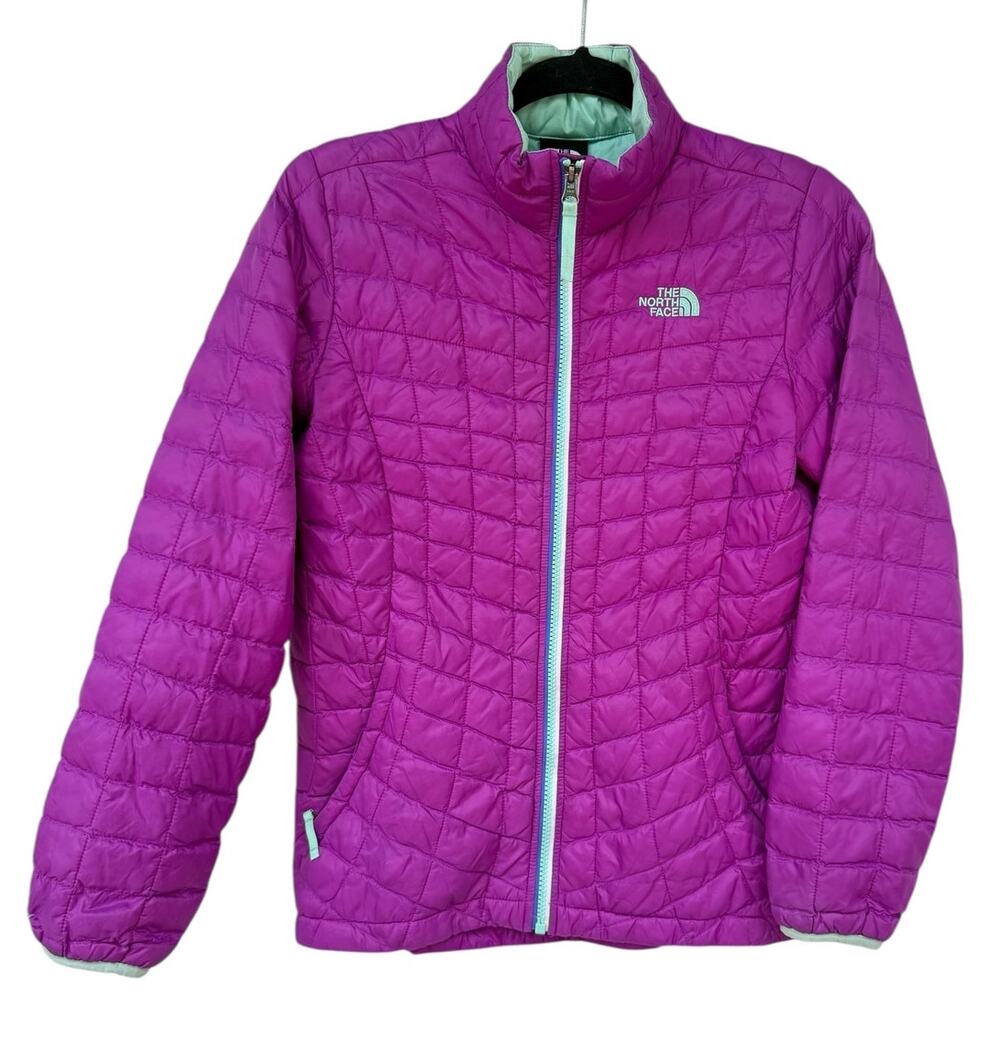 The North Face Hot Pink Fuschia Zip Nylon Package Kids L 14 Jacket (women's sm)